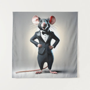 funny mouse cartoon tapestry