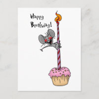 Funny Mouse Hand Drawn Birthday Design