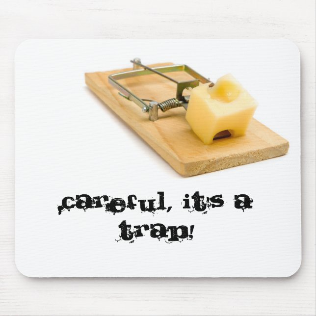 Funny mouse pad - Mouse trap. (Front)