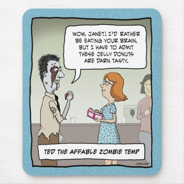 Funny mousepad: Office Zombie Mouse Mat (Front)