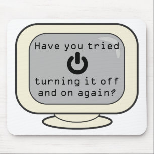 Funny Mousepad with Power Symbol Have you tried...