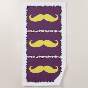 Funny Moustache #13 Beach Towel