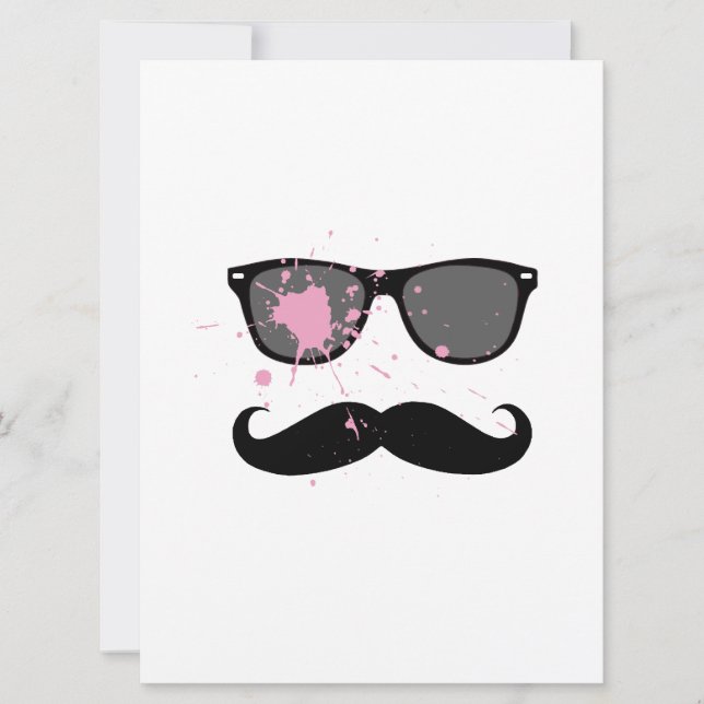 Funny Moustache and Sunglasses (Front)