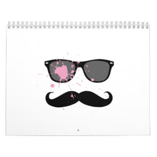 Funny Moustache and Sunglasses Calendar