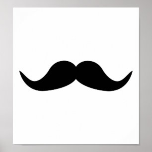 Funny Moustache beard Poster