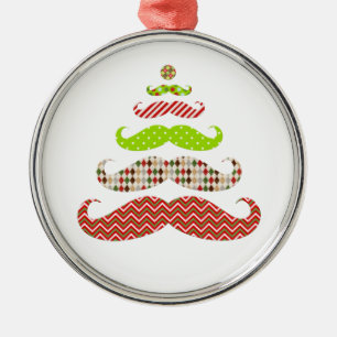 Funny Moustache Christmas tree holiday ornament