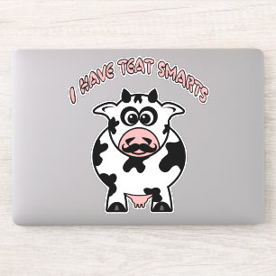 Funny Moustache Cow Teat Smarts