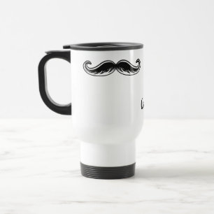 Funny Moustache custom name mugs