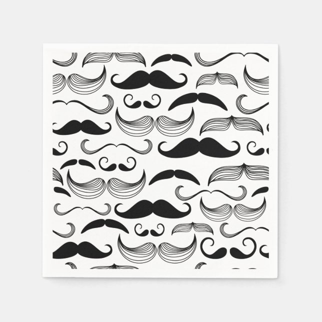 Funny Moustache Design Napkin (Front)