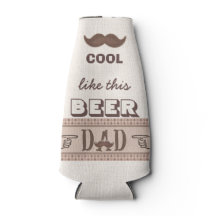 Funny Moustache Father's Day Best Dad Ever Cooler