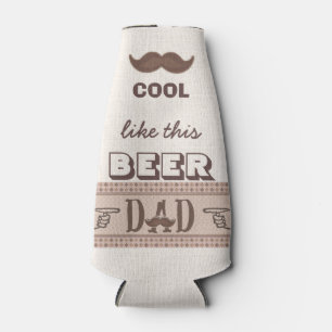 Funny Moustache Father's Day Best Dad Ever Cooler