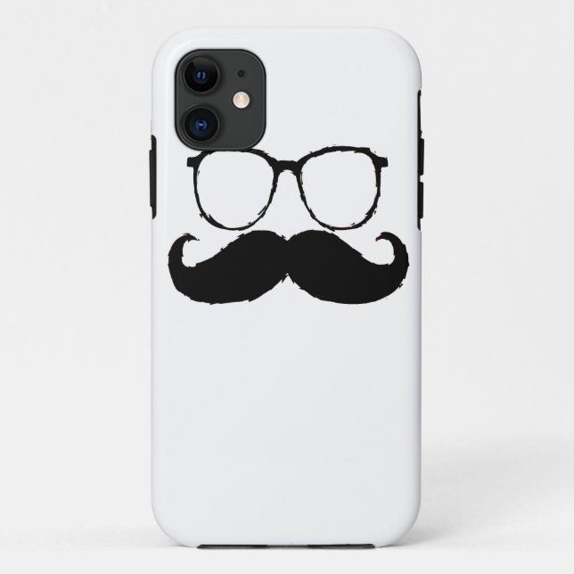 Funny  Moustache Glasses 3 Case-Mate iPhone Case (Back)