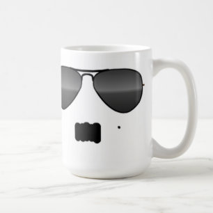Funny moustache goggles cute gangster coffee mug