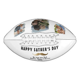 Funny Moustache Happy Father's Day 3 Photo American Football