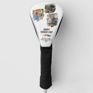 Funny Moustache Happy Father's Day 3 Photo Golf Head Cover