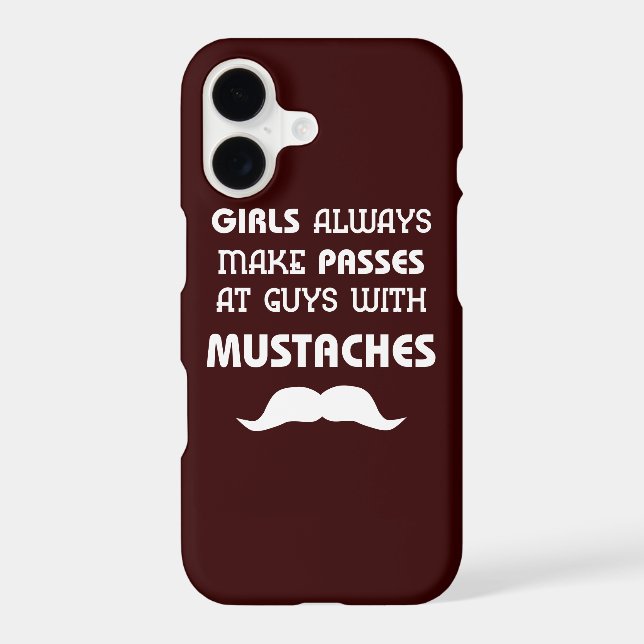 Funny Moustache iPhone Case (Back)