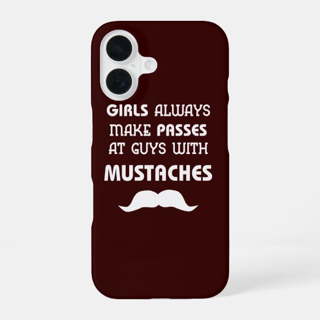 Funny Moustache iPhone Case (Back)