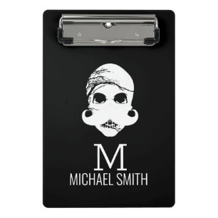 Funny Moustache Monogram Mini Clipboard