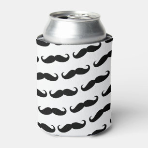Funny moustache pattern can cooler