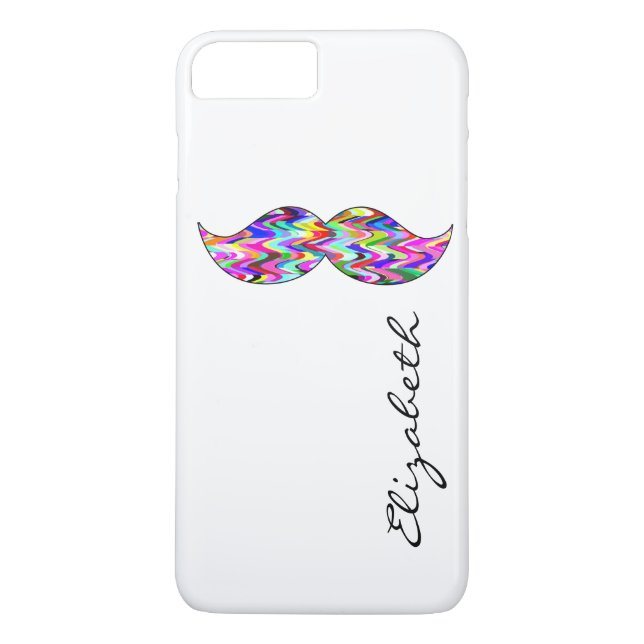 Funny Moustache Plain White Background Case-Mate iPhone Case (Back)