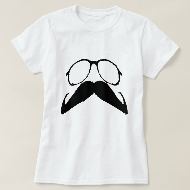 Funny Moustache T-Shirt (Design Front)