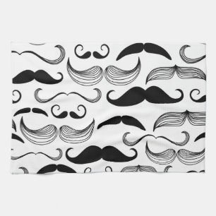 Funny Moustache Tea Towel