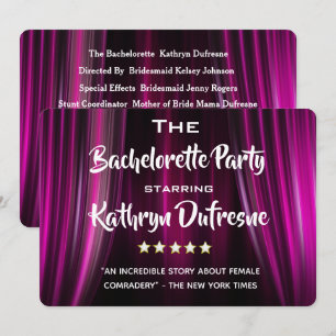 Funny Movie/Cast Parody Bachelorette Party Invite