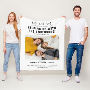 Funny Movie Poster Style Photo Movie Night Fleece Blanket