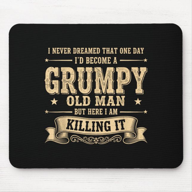 Funny Mpy Old Man  Mouse Mat (Front)