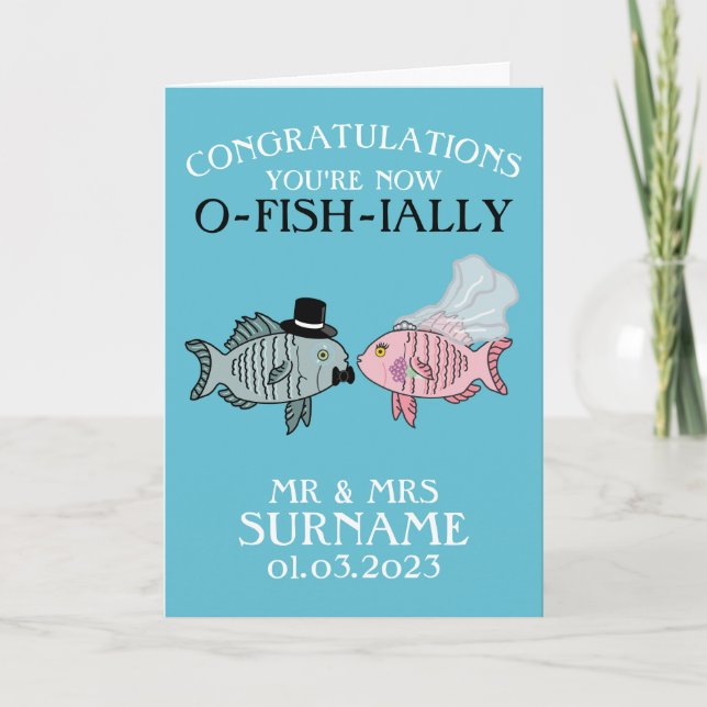 Funny MR And Mrs Wedding Congratulations Card (Front)