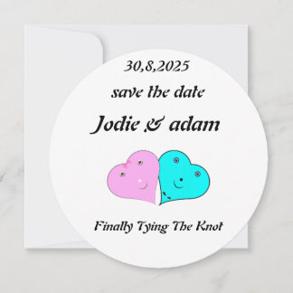 funny mr & mrs hearts  save the date