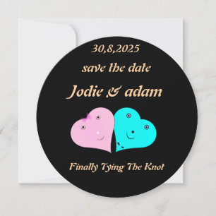 funny mr & mrs hearts save the date