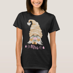 Funny Mrs And Mr Gnome Wedding Tee - Cute Gnomie B
