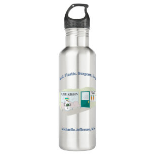 Funny Ms Frosty at plastic surgeon cartoon 710 Ml Water Bottle