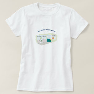 Funny Ms Frosty at plastic surgeon cartoon T-Shirt