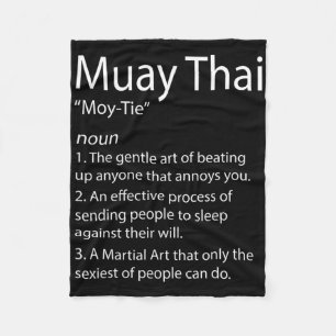 Funny Muay Thai And Thai Boxing - Muay Thai Defini Fleece Blanket
