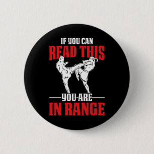 Funny Muay Thai Boxing Mma Mixed Martial Arts Kick 6 Cm Round Badge