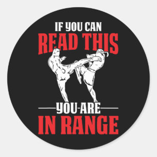 Funny Muay Thai Boxing Mma Mixed Martial Arts Kick Classic Round Sticker