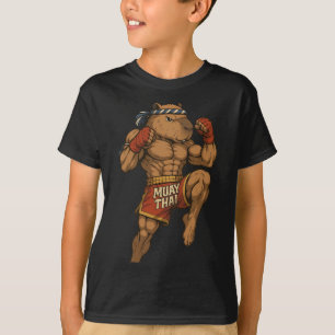 Funny Muay Thai Capybara Thai Boxing Martial Arts T-Shirt