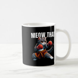 Funny Muay Thai Cat Meow Thai Boxing Martial Art K Coffee Mug