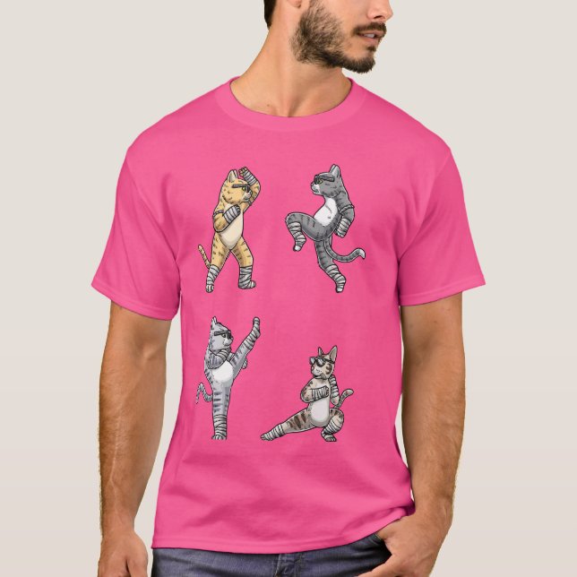 Funny Muay Thai Cat T-Shirt (Front)