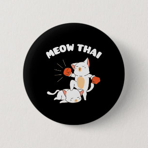 Funny Muay Thai Cats Thai Boxing Fighter Gift 6 Cm Round Badge