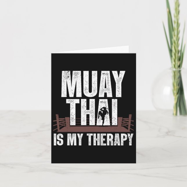 Funny Muay Thai Design For Men Women Kids Muay Tha Card (Front)