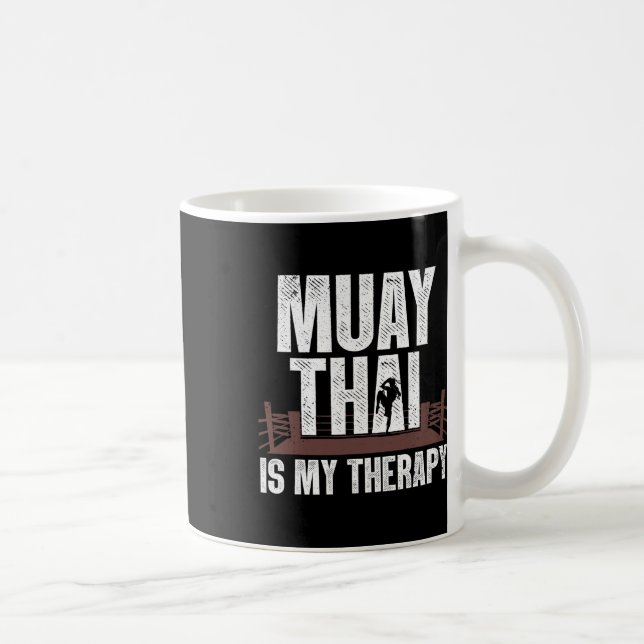 Funny Muay Thai Design For Men Women Kids Muay Tha Coffee Mug (Right)