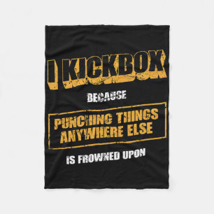 Funny Muay Thai Kickboxing And Mixed Martial Arts Fleece Blanket