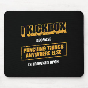 Funny Muay Thai Kickboxing And Mixed Martial Arts Mouse Mat