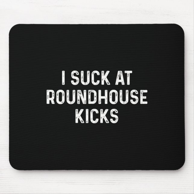 Funny Muay Thai Kickboxing Roundhouse Kick  Mouse Mat (Front)