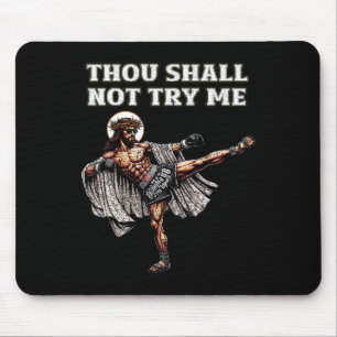 Funny Muay Thai Lord Jesus Thai Boxing Kickboxing Mouse Mat
