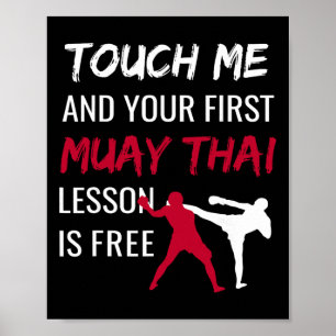 Funny Muay Thai Martial Arts Comt Sports Self Defe Poster