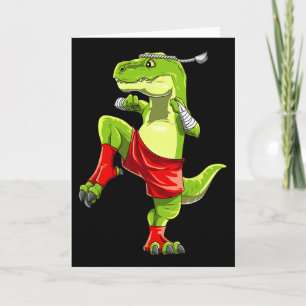 Funny Muay Thai T-rex - Thai Boxing  Card